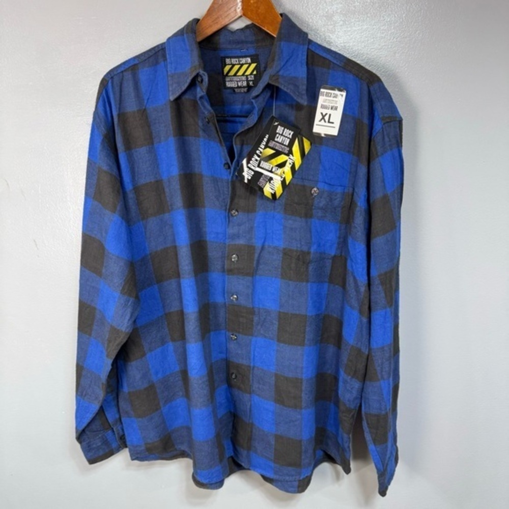 Big Rock Canyon Men’s Flannel Shirt sz XL Cotton NEW # E682